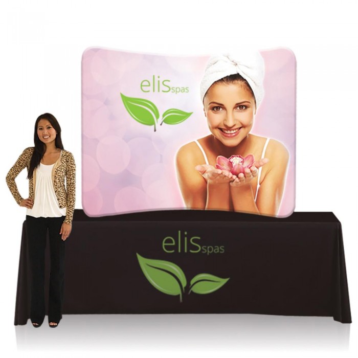 6ft. EZ Tube Trade Show Display – Curve Graphic Package